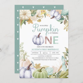 Herbst Pumpkin Herbst Erster Geburtstag Einladung 
