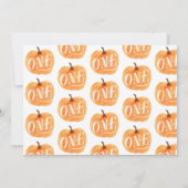 Herbst Pumpkin Herbst Erster Geburtstag Einladung (Rückseite)