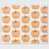 Herbst Pumpkin Herbst Erster Geburtstag Geschenkpapier (Flach)