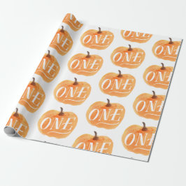 Herbst Pumpkin Herbst Erster Geburtstag Geschenkpapier