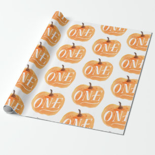 Herbst Pumpkin Herbst Erster Geburtstag Geschenkpapier