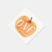 Herbst Pumpkin Herbst | Erster Geburtstag Serviette (Ecke)