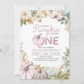 Herbst Pumpkin Herbst Erstgeburtstag Einladung Mäd (Vorderseite)