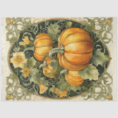 Herbst Pumpkin Herbst Leaves Art Nouveau Decoute Seidenpapier (Vorderseite)