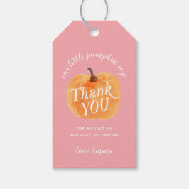 Herbst Pumpkin Herbst Rustikal Danke Pink Geschenkanhänger