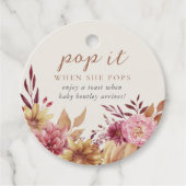 Herbst Pumpkin & Herbst Wildblumen Kinderdusche Geschenkanhänger (Vorderseite)