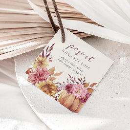 Herbst Pumpkin & Herbst Wildblumen Kinderdusche Geschenkanhänger