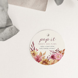 Herbst Pumpkin & Herbst Wildblumen Kinderdusche Geschenkanhänger