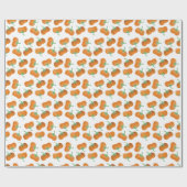 Herbst Pumpkin Muster Herbst Orange Geschenkpapier (Flach)