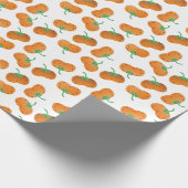Herbst Pumpkin Muster Herbst Orange Geschenkpapier (Ecke)