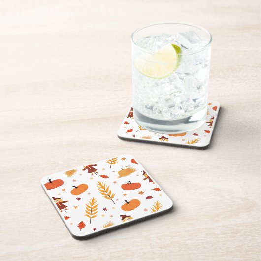 Herbst Pumpkin Muster Herbst Untersetzer (Rechte Seite)