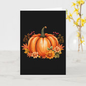 Herbst Pumpkin Saison Retro Halloween Herbstdanksg Karte (Gelbe Blume)
