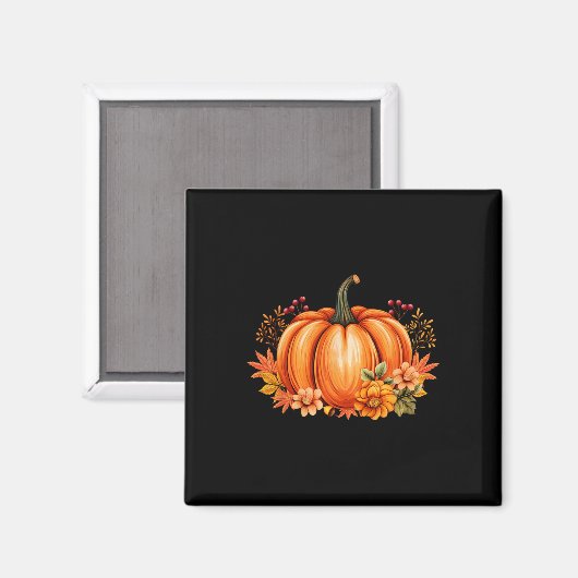 Herbst Pumpkin Saison Retro Halloween Herbstdanksg Magnet (Vorderseite/Rückseite)