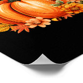 Herbst Pumpkin Saison Retro Halloween Herbstdanksg Poster (Ecke)