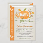 Herbst Pumpkin Storybook Neutral Baby Dusche Einladung (Vorne/Hinten)
