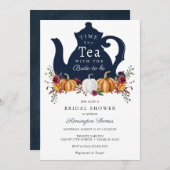 Herbst Pumpkin Tea Time Bridal Dusche Einladung (Vorne/Hinten)