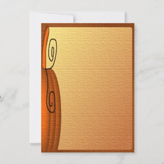 Herbst Pumpkin Textured Weditation Einladung (Rückseite)