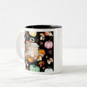 Herbst Pumpkin Themed Zweifarbige Tasse (Vorderseite Links)