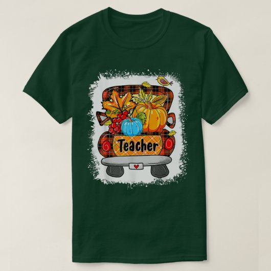 Herbst Pumpkin Truck Dankend Lehrer Thanksg T-Shirt (Design vorne)