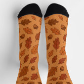 Herbst-Pumpkin- und Blattmuster – Gemütliche Herbs Socken (Oben)