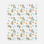 Herbst Pumpkin Wagner Muster Autumn Blue Fleecedecke (Vorderseite)