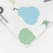 Herbst Pumpkin Wagner Muster Autumn Blue Fleecedecke (Ecke)