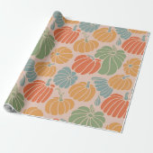 Herbst Pumpkin Wrapping Papier Muster Herbst Saiso Geschenkpapier (Ungerollt)