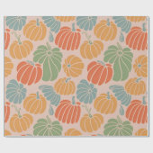 Herbst Pumpkin Wrapping Papier Muster Herbst Saiso Geschenkpapier (Flach)