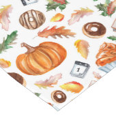 Herbst Pumpkins Blätter Lichtmuster Großer Tischläufer (Ecke)