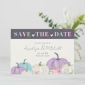 Herbst Pumpkins Fall Save The Date (Stehend Vorderseite)