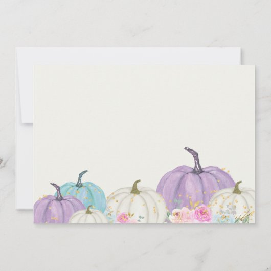 Herbst Pumpkins Fall Save The Date (Rückseite)