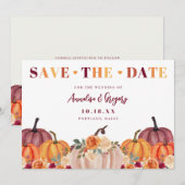 Herbst Pumpkins Fall Save The Date (Vorne/Hinten)