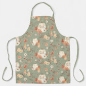 Herbst Pumpkins Herbst Erntedank BOHO Floral Schürze (Vorderseite)