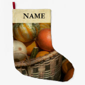 Herbst - Pumpkins in einem Korb Großer Weihnachtsstrumpf (Vorderseite)