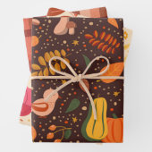 Herbst Pumpkins und Blätter Wrapping Paper Set (Beispiel)