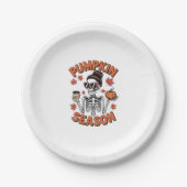 Herbst-Pumpszeit Pappteller (Vorderseite)