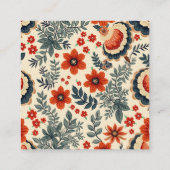 Herbst Quadratische Visitenkarte (Rückseite)