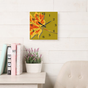 Herbst quadratische wanduhr