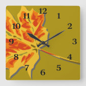 Herbst quadratische wanduhr (Vorderseite)
