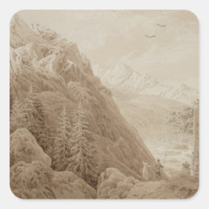 Herbst Quadratischer Aufkleber