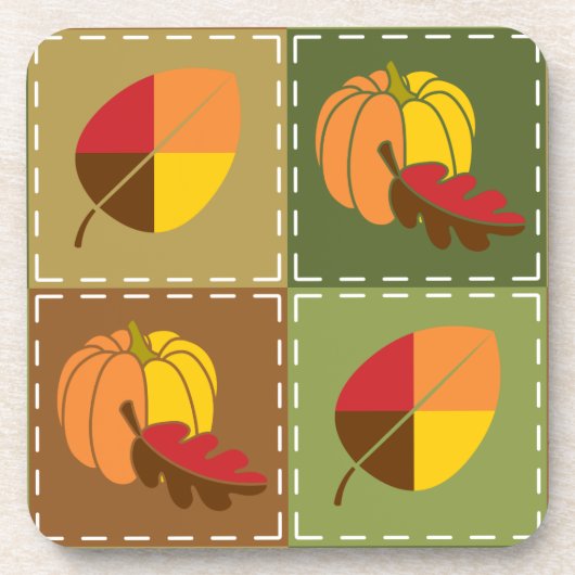 Herbst-Quilt-Platzdeckchen Untersetzer (Vorderseite)