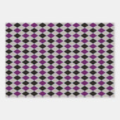 Herbst-Raute Schwarzes Lila Muster Geschenkpapier Set (Vorderseite 2)