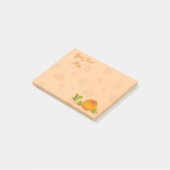 Herbst-Rebe-Kürbis mit kundengerechtem Text Post-it Klebezettel (angewinkelt)