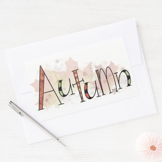 Herbst Rechteckiger Aufkleber (Umschlag)
