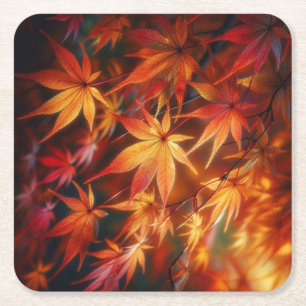 Herbst Rechteckiger Pappuntersetzer