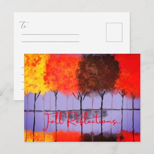 Herbst-Reflektions-Postkarte Postkarte (Vorne/Hinten)