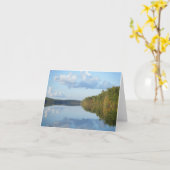 "Herbst-Reflexionen in langem Teich " Karte (Gelbe Blume)