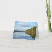 "Herbst-Reflexionen in langem Teich " Karte (Vorderseite)