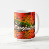 Herbst-Reflexions-New Hampshire Kaffee-Tasse Kaffeetasse (VorderseiteRechts)