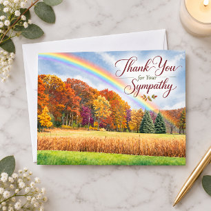 Herbst-Regenbogen-Mitgefühl Dankeskarte